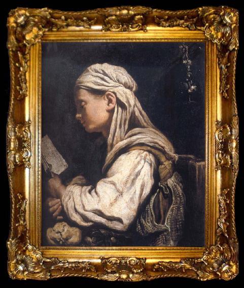 framed  Domenico Fetti Girl Reading, ta009-2